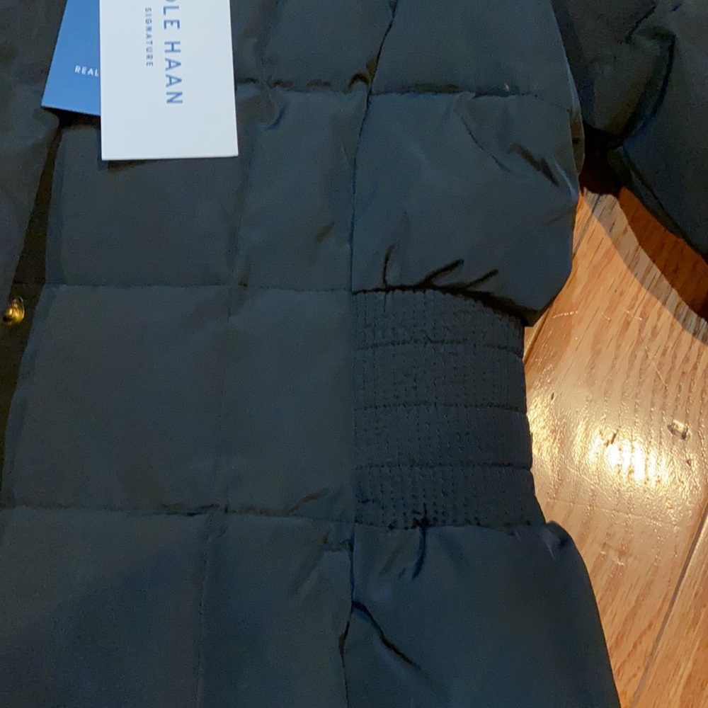 🔥🔥🔥NEW Cole Haan Hooded Black Down Puffer Coat Jacket - Picture 14 of 16